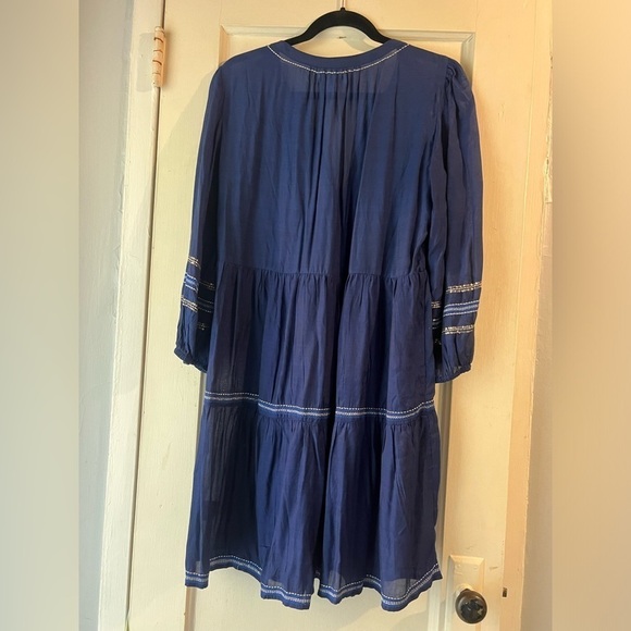 Velvet by Graham & Spencer Tina Boho Tiered Dress S Sequins and Embroidery - Picture 6 of 15